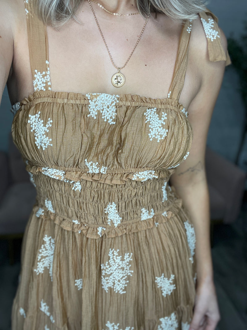 Freya Embroidered Maxi Dress