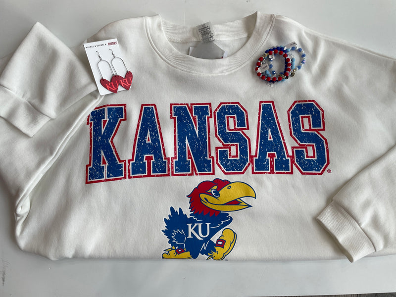 Kansas Jayhawks Freestyle Fleece Crewneck