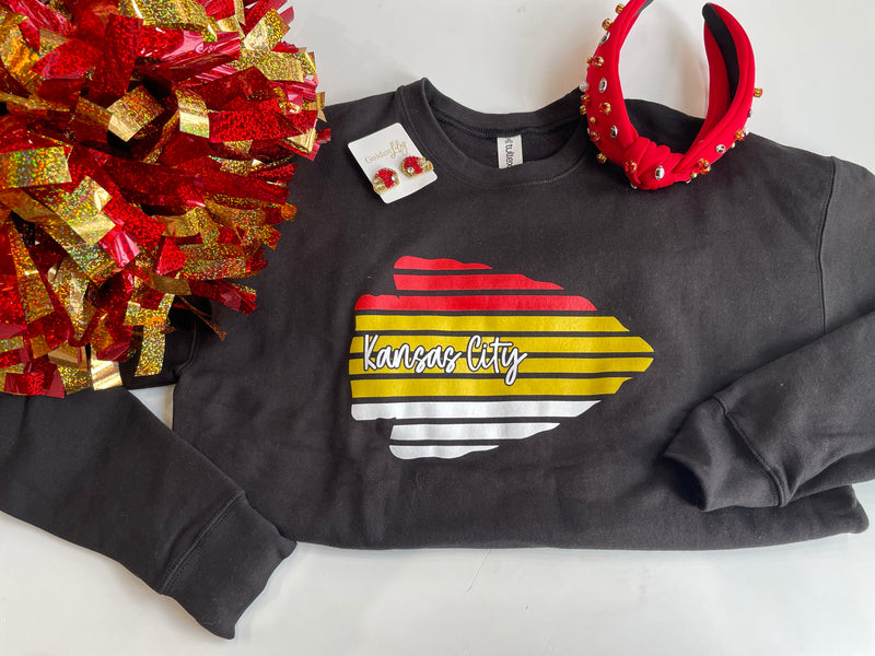 KC Stripe Arrowhead Crewneck