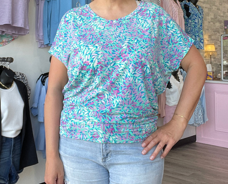 Sadie Dolman Sleeve Top-Emerald