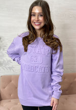 Kansas State Vintage 81 Embossed Crewneck