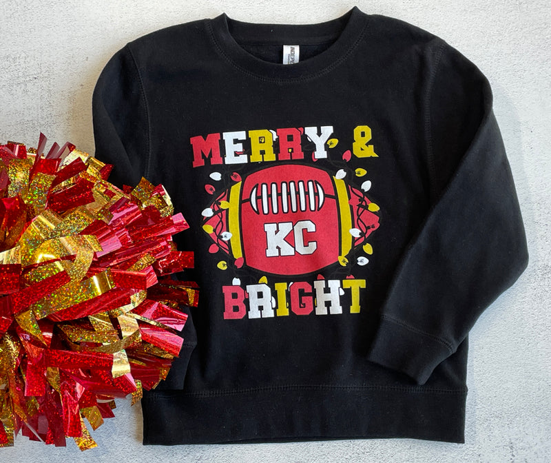 Youth Merry & Bright KC Crewneck