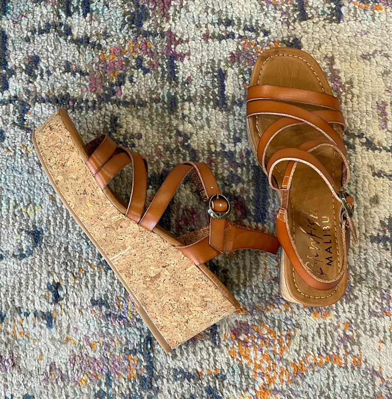 Blowfish Malibu Aurora Wedge Sandal-Scotch