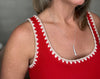 Jaidynn Rib Tank-Cabana Red
