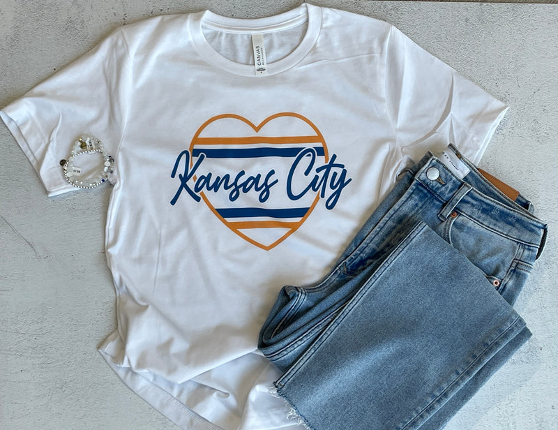 KC Stripe Heart Tee