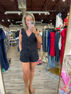 Topanga Linen Shorts-Black