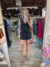 Topanga Linen Shorts-Black