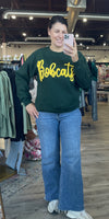 Bobcats Yarn Embroidered Sweatshirt