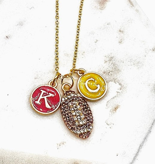 KC Football Charm Necklace