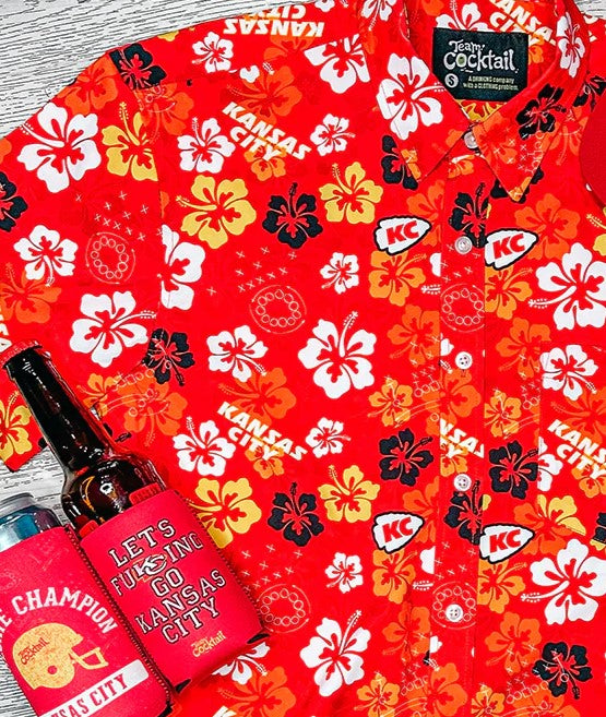 Tropical Kansas City Football Button Up