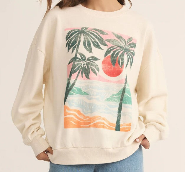 High Tide Sunday Sweatshirt-Sea Salt