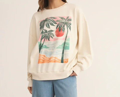 High Tide Sunday Sweatshirt-Sea Salt