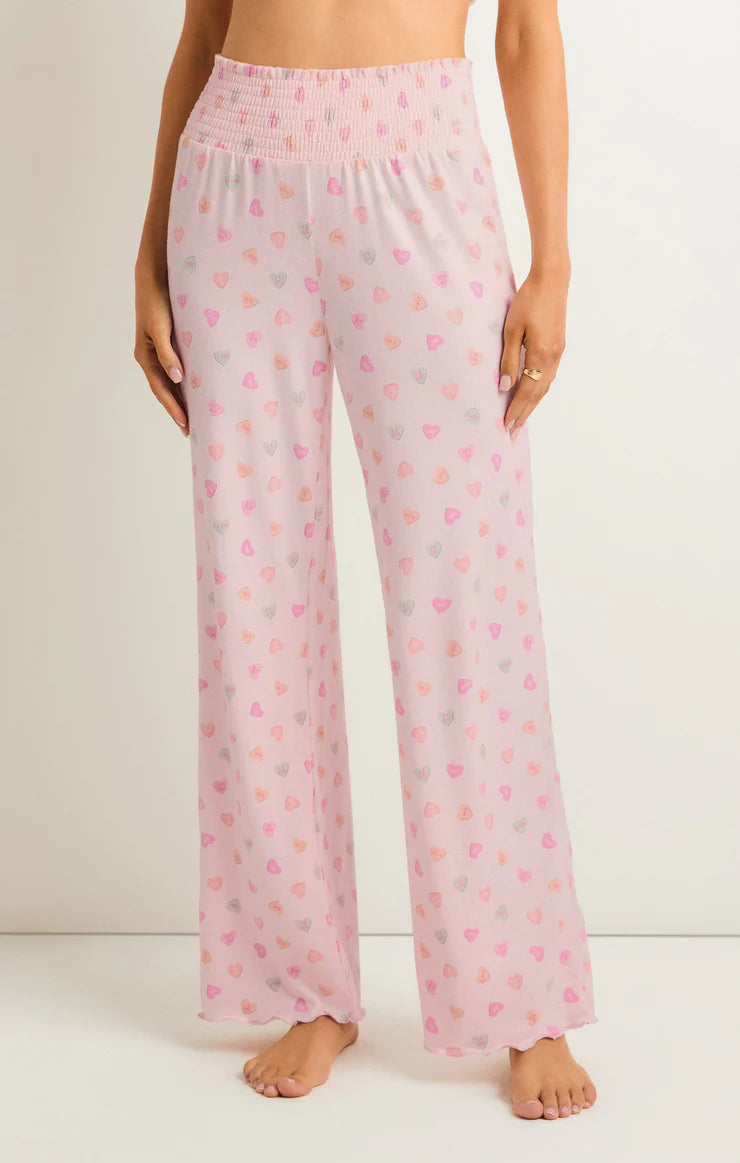 Dawn Candy Hearts Pant in Whisper Pink by Z Supply