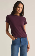 Modern Slub Tee-Berry Wine