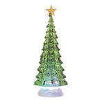 Plastic Light Up Water Globe Tree