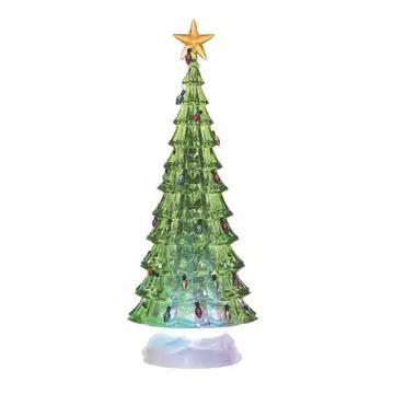 Plastic Light Up Water Globe Tree