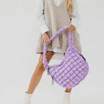 Carmen Quilted Hobo Tote Bag