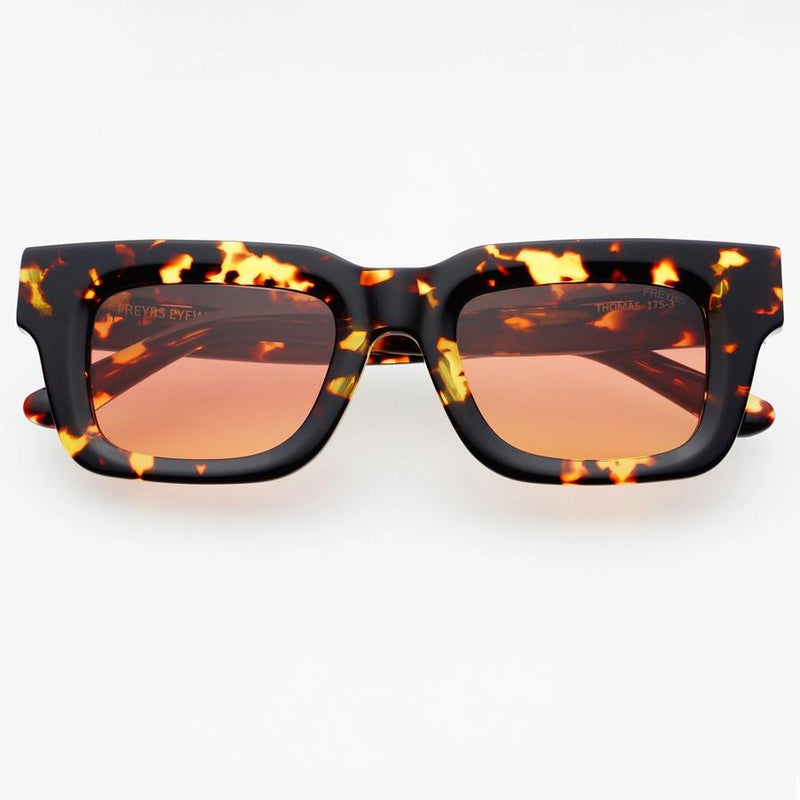 Freyrs Eyewear-Thomas Rectangular Sunglasses in Tortoise