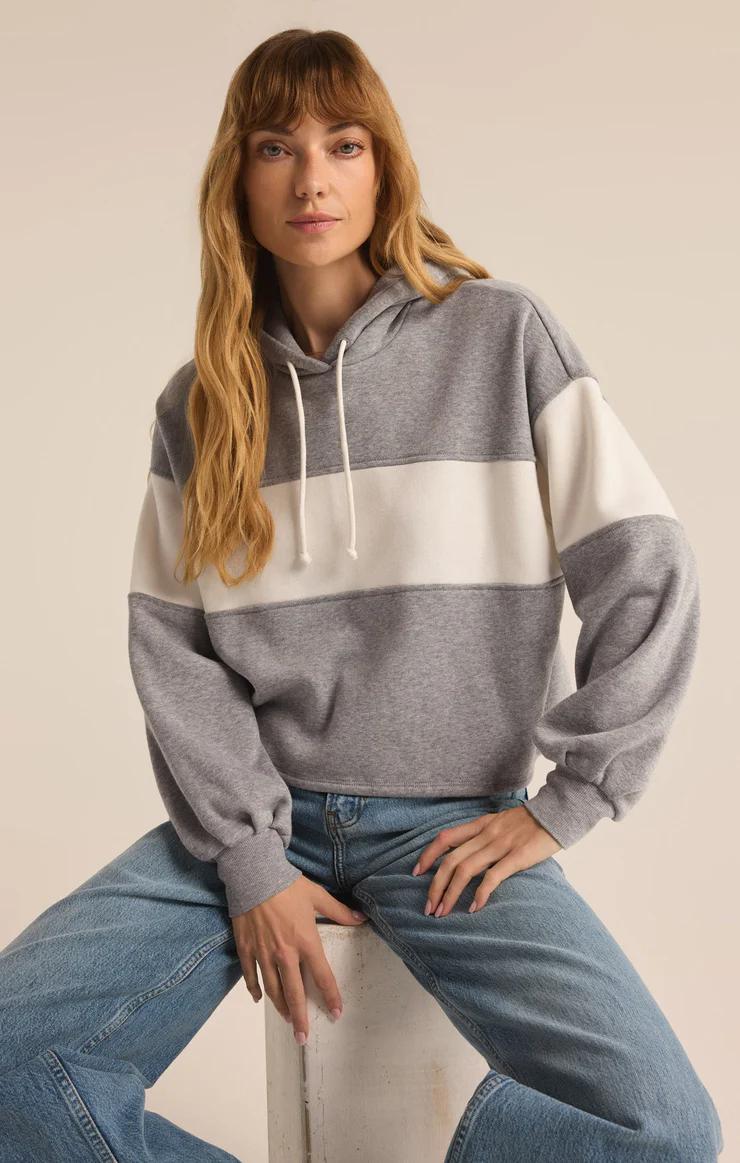 Landing Colorblocked Hoodie-Classic Heather Grey