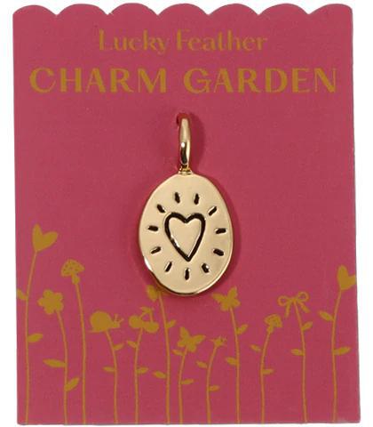 Charm Garden Love Heart Spark Charm-Gold