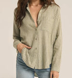 The Perfect Linen Stripe Top-Meadow