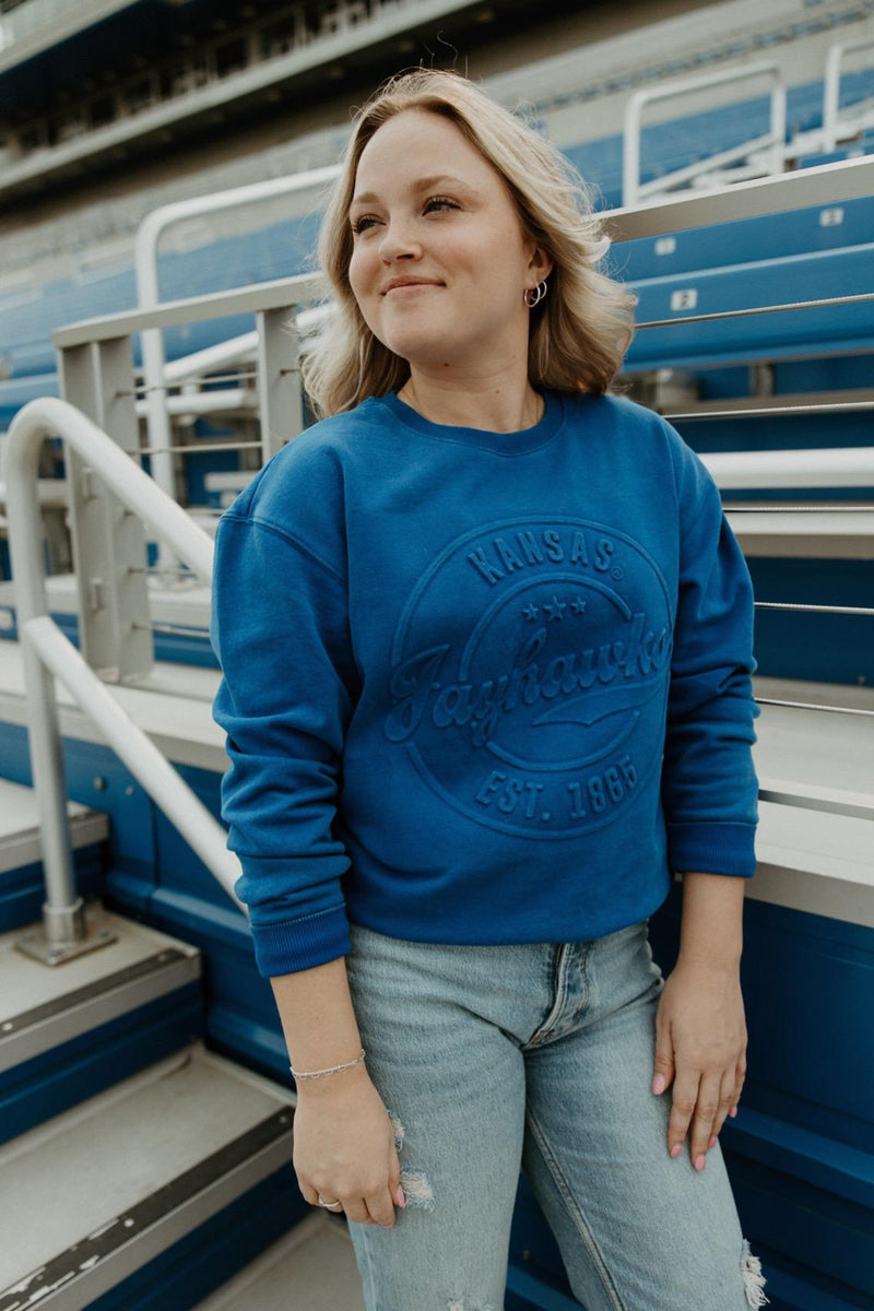 University of Kansas Carson Circle Comfort Crewneck