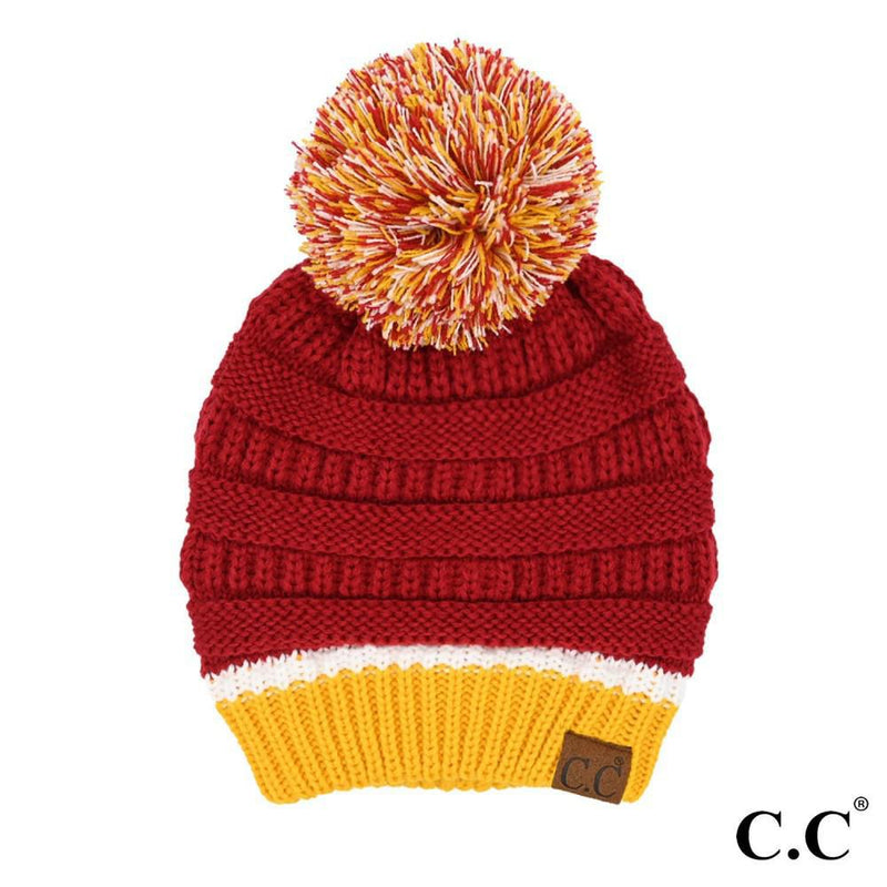 Cardinal & Gold Game Day Beanie