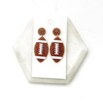 Football Acrylic Glitter Statement Earrings