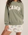 Oversized Camp Sweatshirt-Palm Green