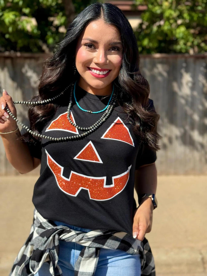 Glitter Jack O'Lantern Tee