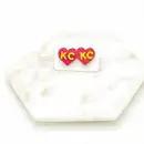 Heart KC Glitter Stud Earrings