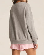 Oversized Sunday Sweatshirt-Heather Grey