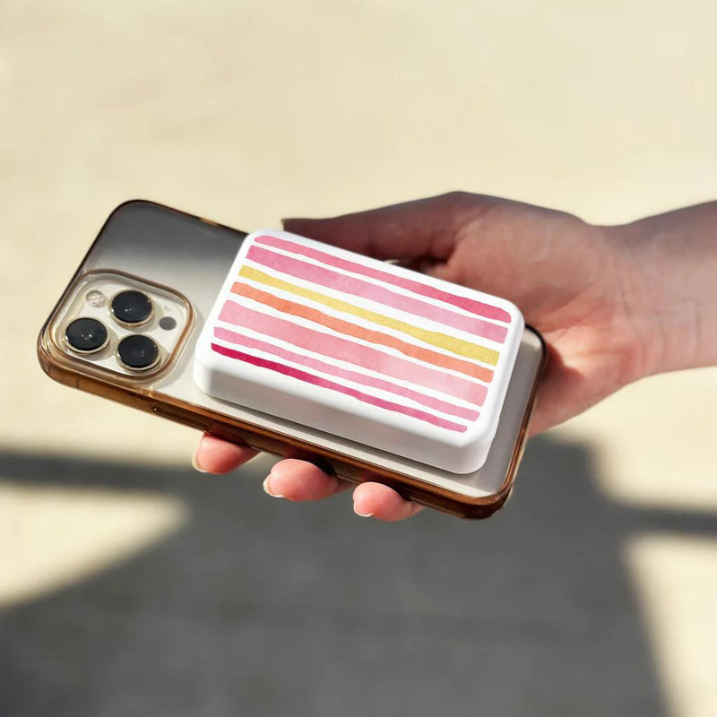 Tech Candy Piggy Back Power-Pink Pattern