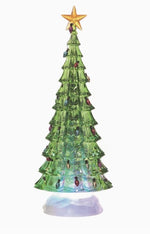 Plastic Light Up Water Globe Tree