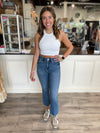 Jeanne Escape High Rise Cropped Flare Jeans by Dear John