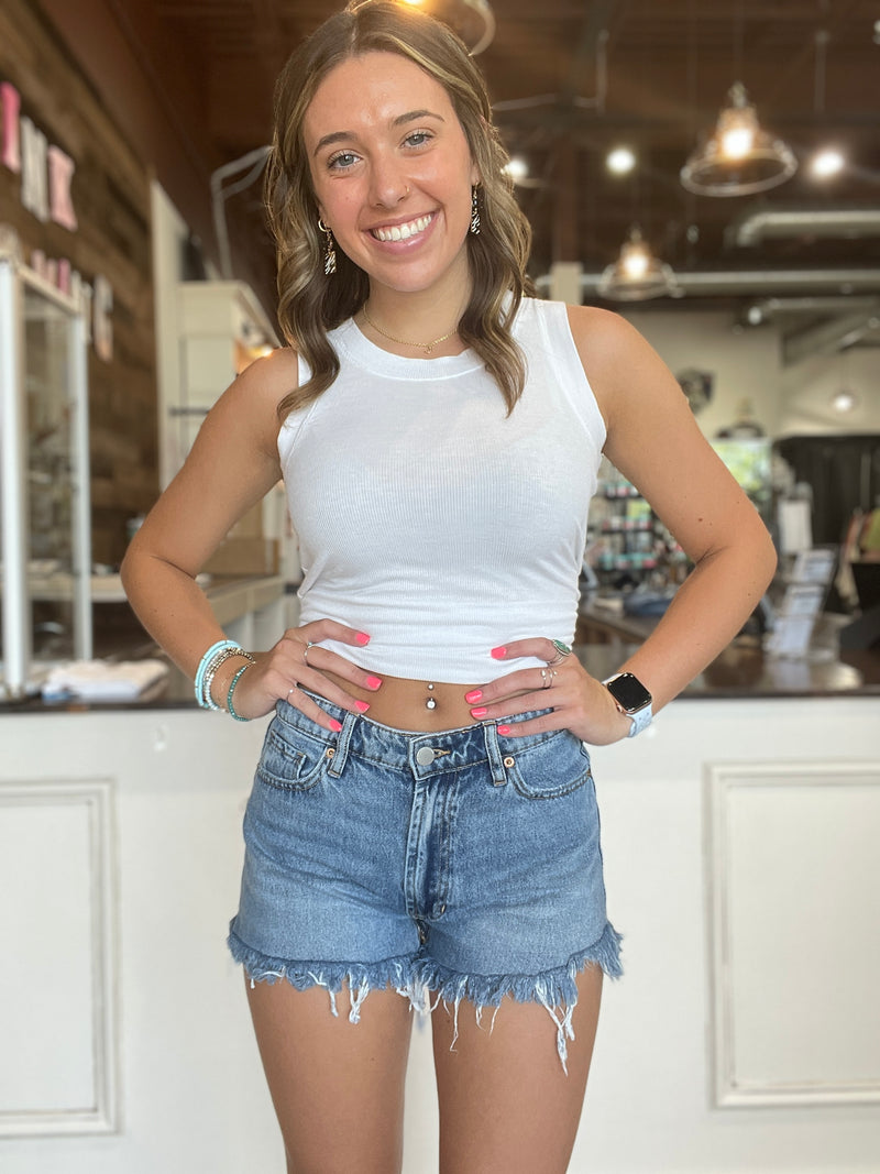 Luna Skyway Super High Rise Shorts by Dear John