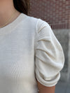 Nahla Puff Sleeve Sweater in Birch by Another Love