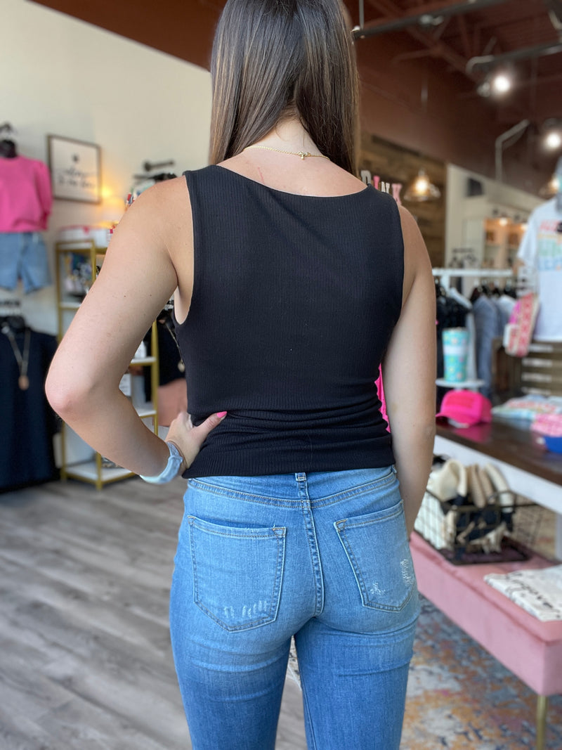 Avala V-Neck Rib Top by Z Supply