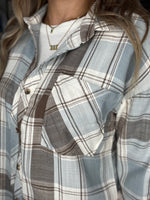 Slate Boyfriend Flannel Shirt