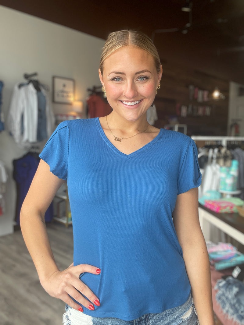 Maddie V-Neck Top by Another Love
