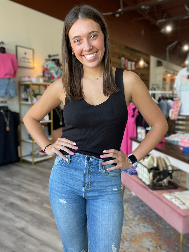 Avala V-Neck Rib Top by Z Supply