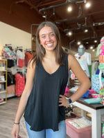Sun Drenched Vagabond Tank in Black by Z Supply