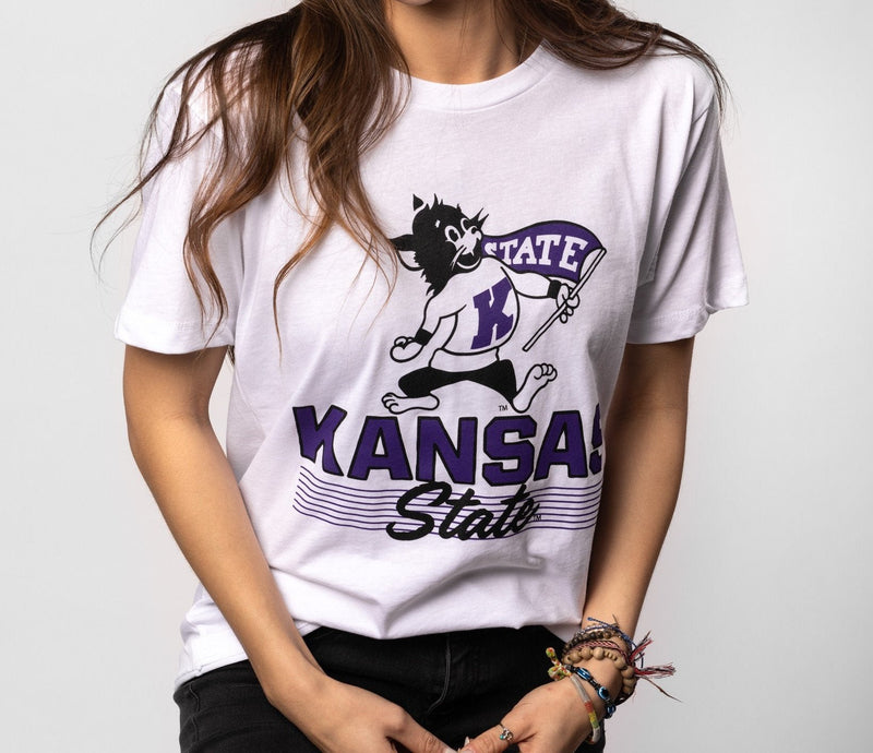 Kansas State Heritage Script T-Shirt by Charlie Hustle