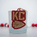 Red & Gold Layered KC Keychain
