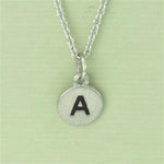 Dainty Disc Initial Necklace