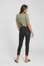 Midvale Olivia Super Highrise Button Fly Cropped Skinny by Dear John