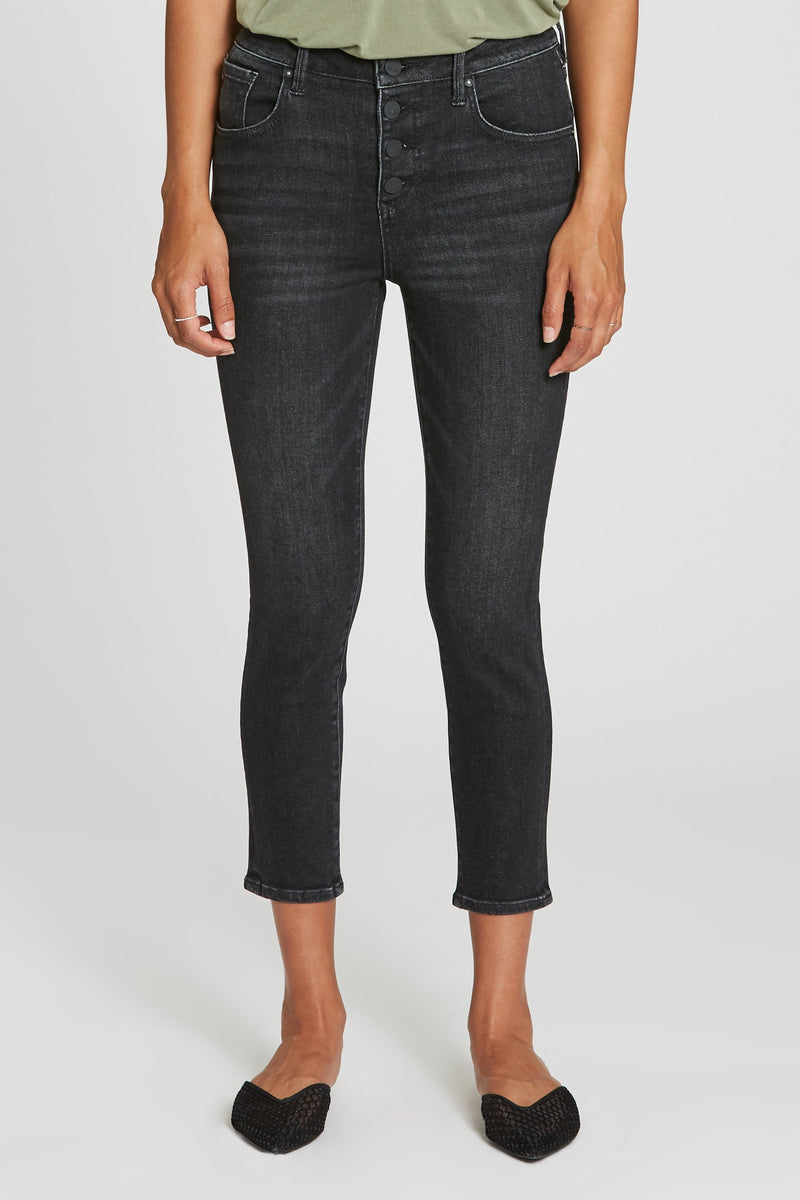 Midvale Olivia Super Highrise Button Fly Cropped Skinny by Dear John