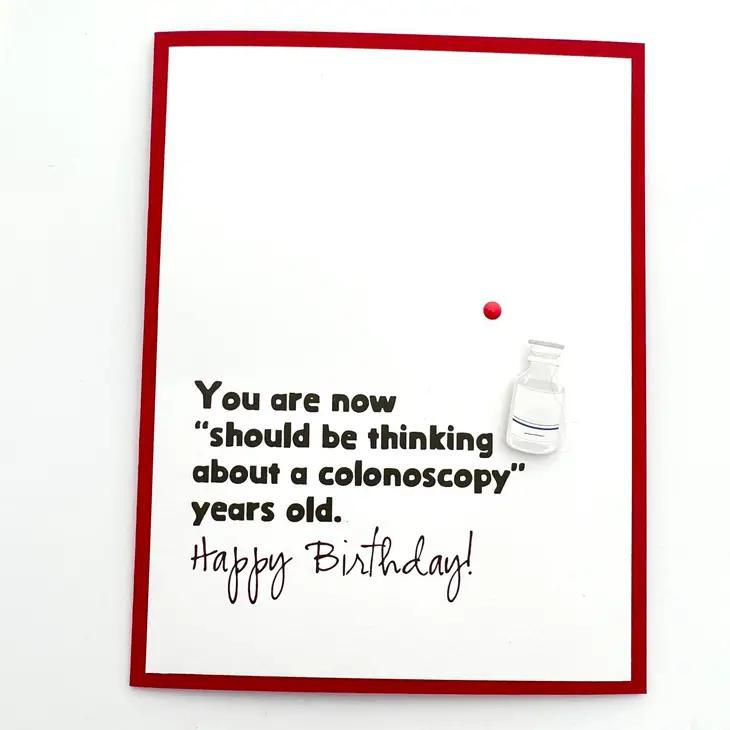 Colonoscopy Years Old Card