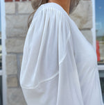 Remy Shirred Shoulder Top by Another Love-White