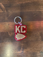 Red & Gold Layered KC Keychain